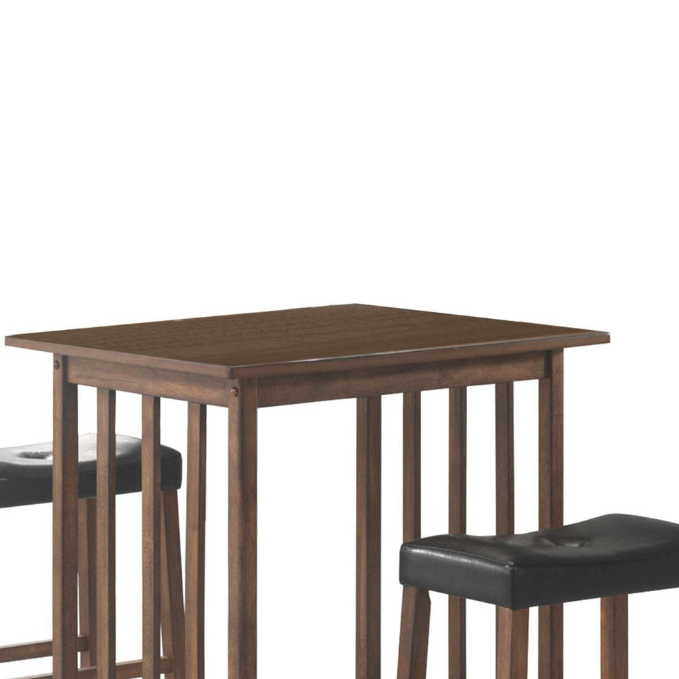 Contemporary Style 3 Piece Counter Height Set, Brown  By Benzara | Dining Sets |  Modishstore  - 5