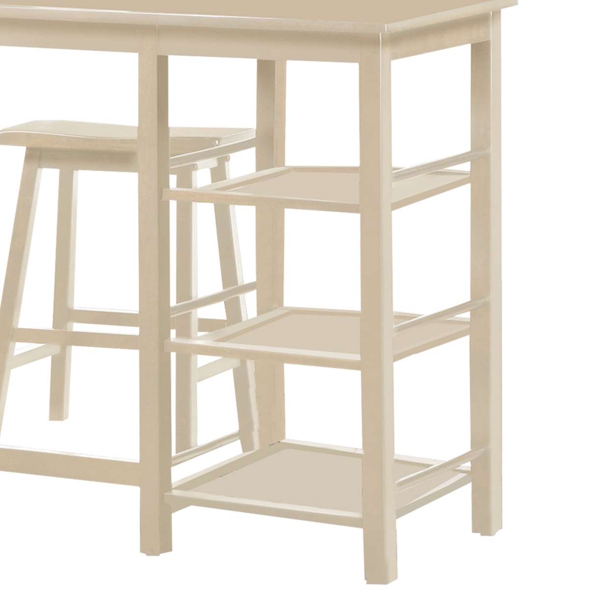 Spacious Counter Height Set, Off White, 3 Piece Pack  By Benzara | Dining Sets |  Modishstore  - 4