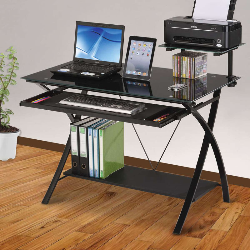 Modern Day Computer Desk, Black  By Benzara | Desks |  Modishstore 