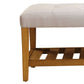 Wooden Bench, Light Gray & Oak  By Benzara | Stools & Benches |  Modishstore  - 4