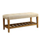 Wooden Bench, Beige & Oak  By Benzara | Stools & Benches |  Modishstore 