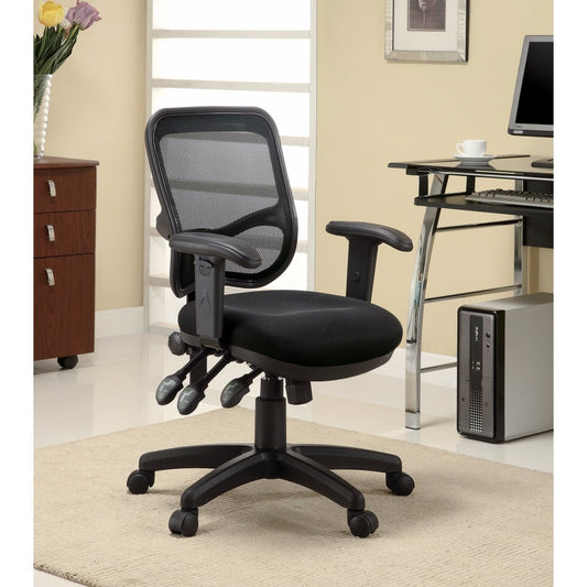 Ergonomic Mesh Office Chair, Black  By Benzara | Office Chairs |  Modishstore 