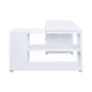 Contemporary L Shaped Office Desk With 3 Drawers And Shelves, White By Benzara | Desks |  Modishstore  - 4