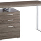 Modish Office Desk With File Drawer, Gray  By Benzara | Desks |  Modishstore 