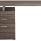 Modish Office Desk With File Drawer, Gray  By Benzara | Desks |  Modishstore  - 2