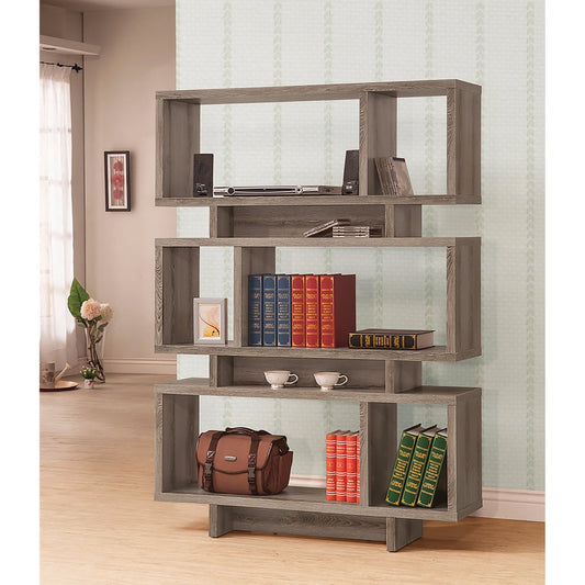 Well-Made Contemporary Open Bookcase, Gray  By Benzara | Bookcases |  Modishstore 