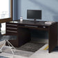 Contemporary Wooden Connect-It Computer Desk, Brown  By Benzara | Desks |  Modishstore  - 2