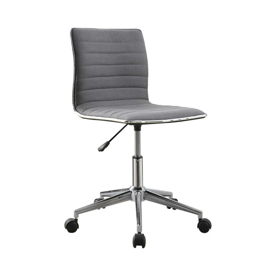 Contemporary Mid-Back Desk Chair, Gray  By Benzara | Office Chairs |  Modishstore 
