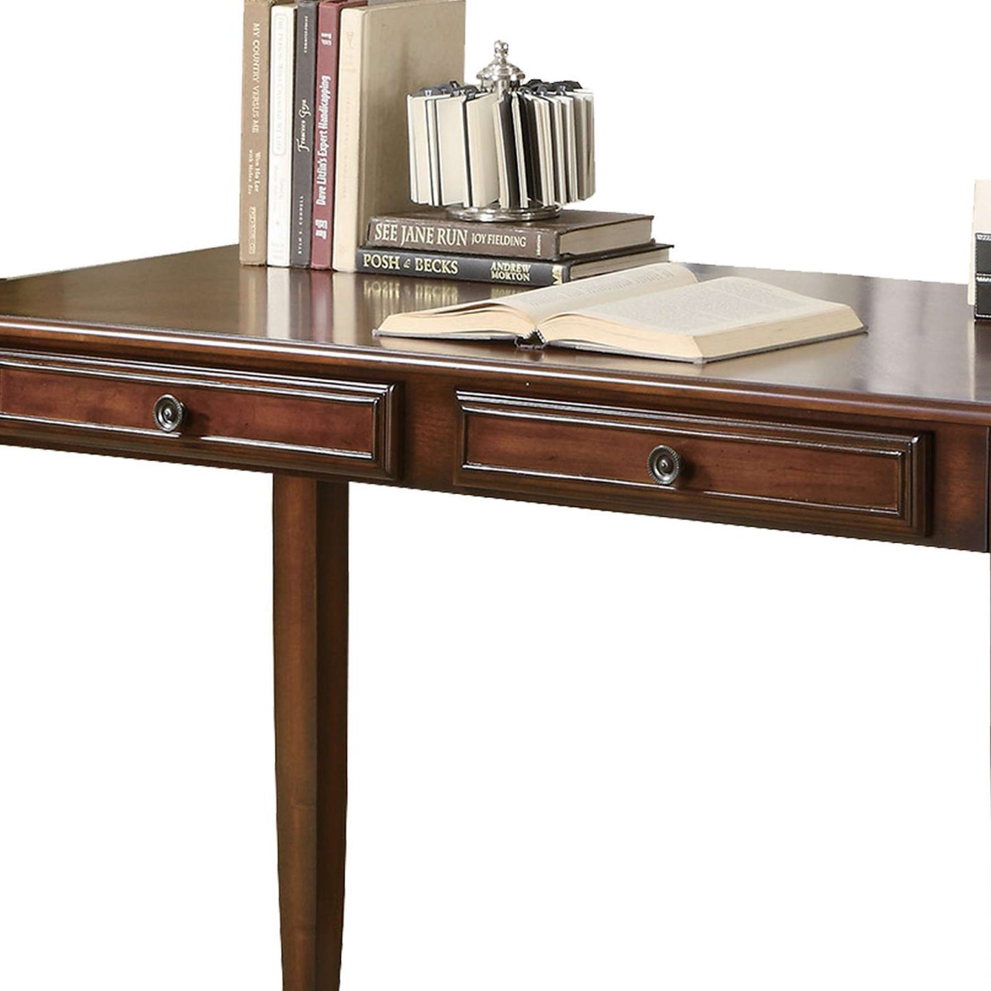 Sturdy 2 Piece Wooden Desk Set, Black  By Benzara | Desks |  Modishstore  - 3