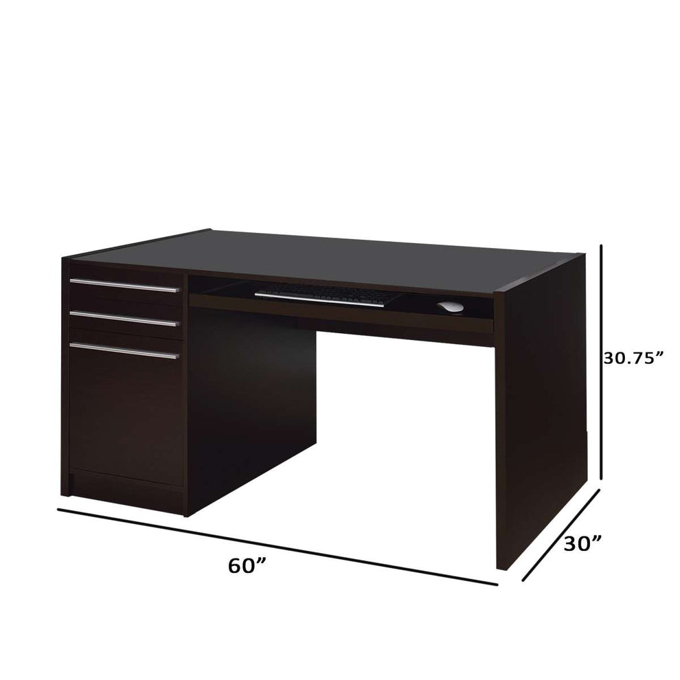 Contemporary Connect-It Computer Desk, Brown  By Benzara | Desks |  Modishstore  - 6