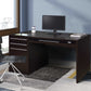 Contemporary Connect-It Computer Desk, Brown  By Benzara | Desks |  Modishstore  - 2
