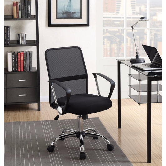 Ergonomic Fine Mesh Office Chair, Black  By Benzara | Office Chairs |  Modishstore 