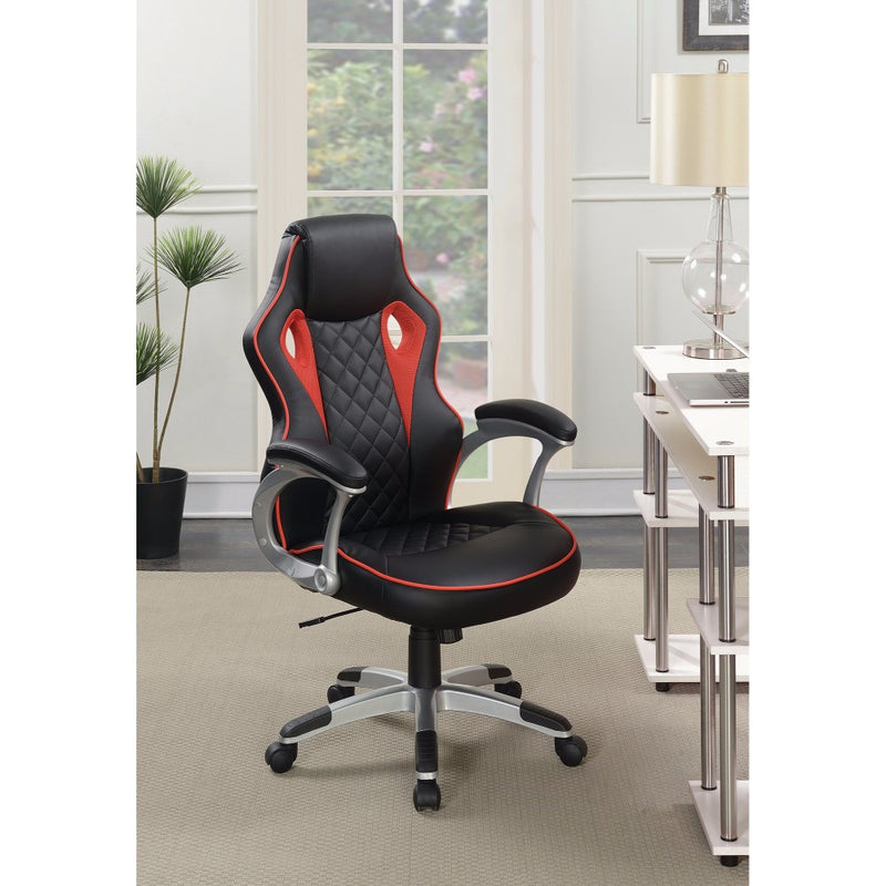 Fancy Design Ergonomic Gaming/ Office Chair, Black/Red  By Benzara | Office Chairs |  Modishstore 