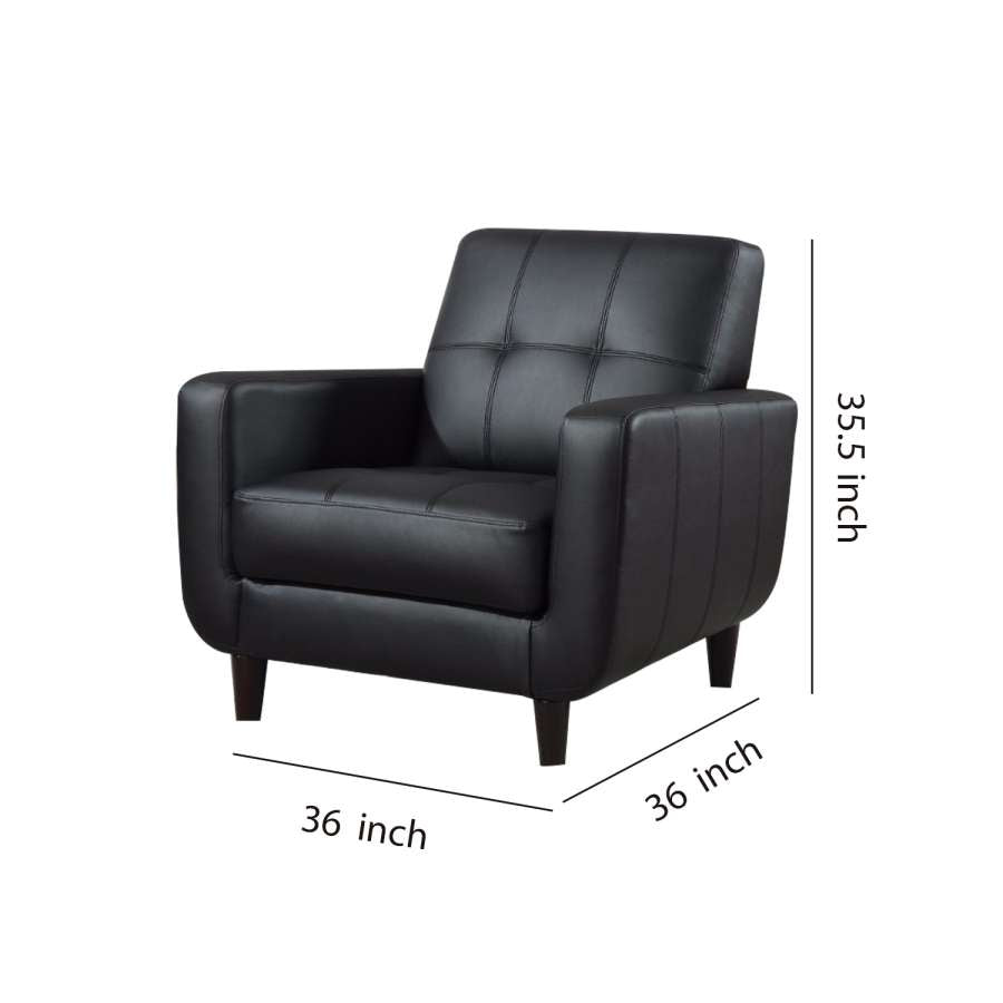 High-Toned Accent Chair, Black  By Benzara | Armchairs |  Modishstore  - 6