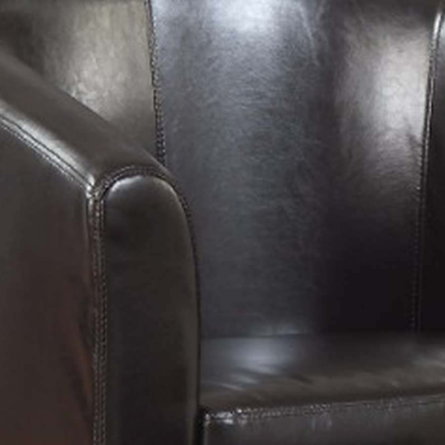 Well-Finished Accent Chair With Ottoman, Dark Brown  By Benzara | Lounge Chairs |  Modishstore  - 5