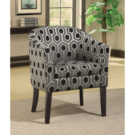 Space Adorner Accent Chair, Gray/Black By Benzara | Armchairs | Modishstore