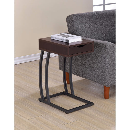 Stylish Accent Table With Storage Drawer And Outlet, Brown  By Benzara | Side Tables |  Modishstore 