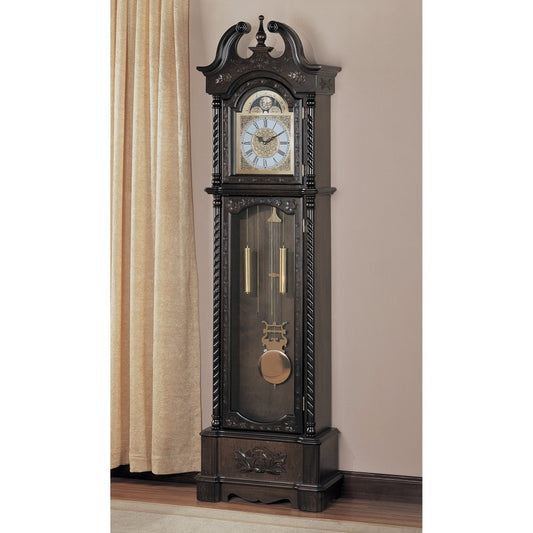 Aesthetically Charmed Wooden Grandfather Clock, Brown By Benzara | Clocks |  Modishstore 