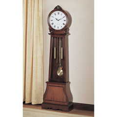 Brown Traditional Grandfather Clock With Chime By Benzara