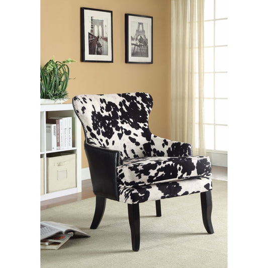 Intriguingly Comfortable Accent Chair, Black/White By Benzara | Armchairs | Modishstore