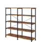 Industrial Style Wood And Metal Open Bookcase, Brown  By Benzara | Bookcases |  Modishstore 