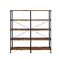 Industrial Style Wood And Metal Open Bookcase, Brown  By Benzara | Bookcases |  Modishstore  - 2