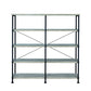 Contemporary Style Wood And Metal Open Bookcase, Gray  By Benzara | Bookcases |  Modishstore  - 2