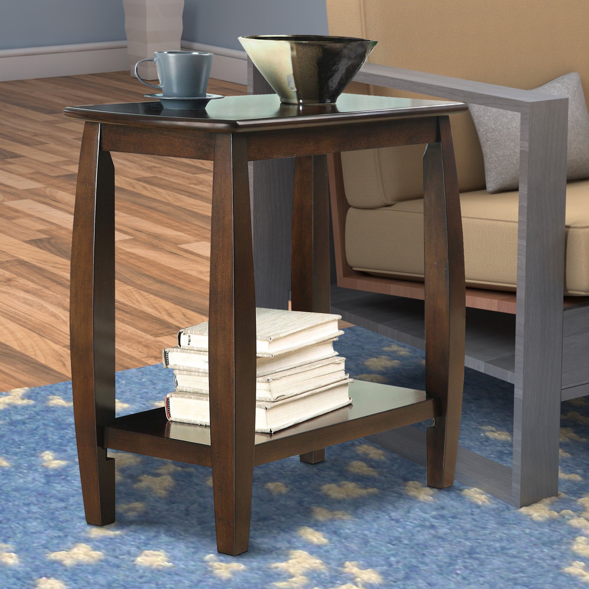 Elegant Wooden Chair Side Table, Brown By Benzara | Side Tables | Modishstore