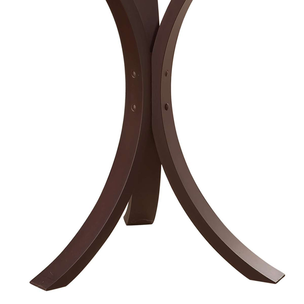 Contemporary Metal Accent Table With Glass Top, Brown And Clear  By Benzara | Coffee Tables |  Modishstore  - 3