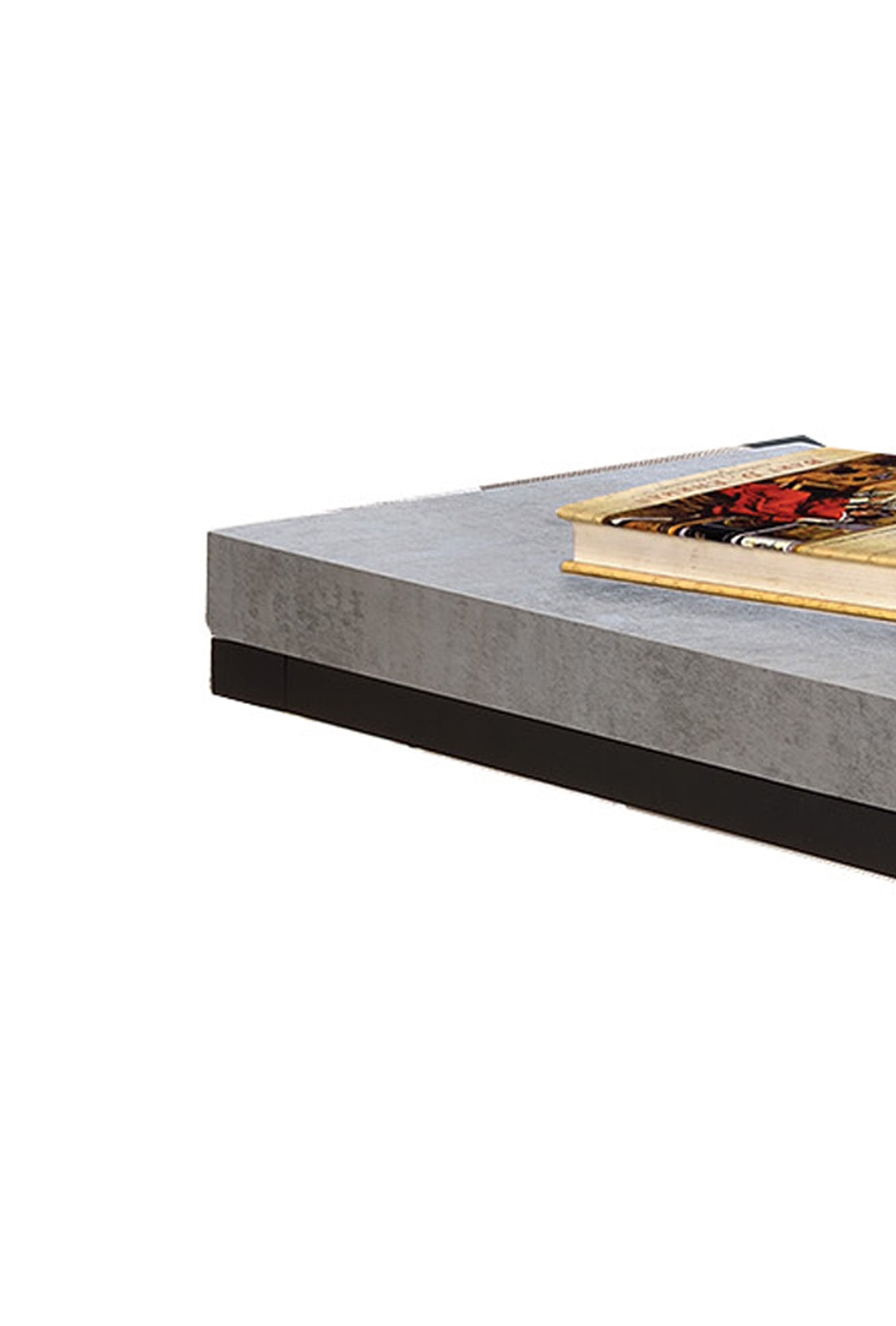 Industrial Faux Cement Designed Snack Table, Gray And Black  By Benzara | Coffee Tables |  Modishstore  - 4