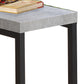 Industrial Faux Cement Designed Snack Table, Gray And Black  By Benzara | Coffee Tables |  Modishstore  - 5