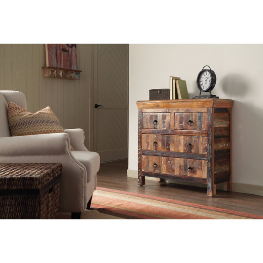 Traditional Wooden Accent Cabinet With Storage Drawers, Brown By Benzara | Drawers |  Modishstore 