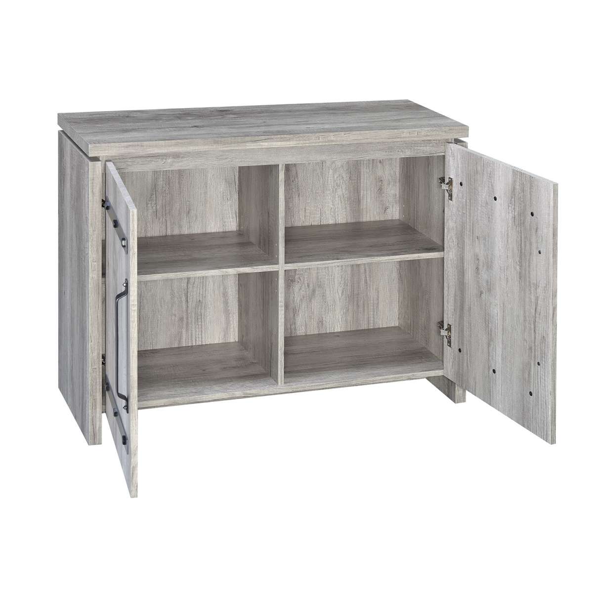Spacious Wooden Accent Cabinet, Gray  By Benzara | Drawers |  Modishstore  - 2