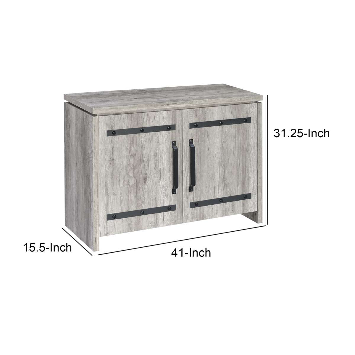 Spacious Wooden Accent Cabinet, Gray  By Benzara | Drawers |  Modishstore  - 5