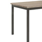 Contemporary Metal Dining Table With Wooden Top, Gray & Black  By Benzara | Dining Tables |  Modishstore  - 3