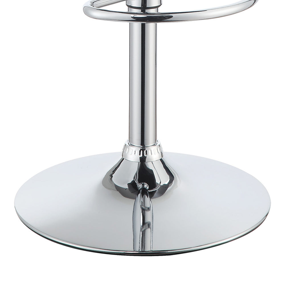 Classy Backless Adjustable Height Bar Stool, White  By Benzara | Bar Stools |  Modishstore  - 5