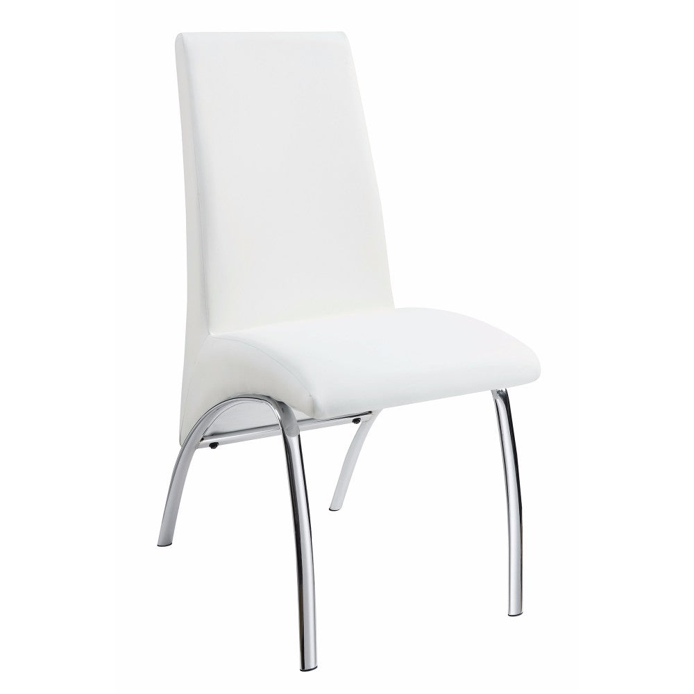 Contemporary Dining Chair, White, Set Of 2  By Benzara | Dining Chairs |  Modishstore 