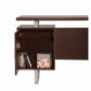 Double Pedestal Office Desk With Metal Sled Legs, Brown  By Benzara | Desks |  Modishstore  - 2