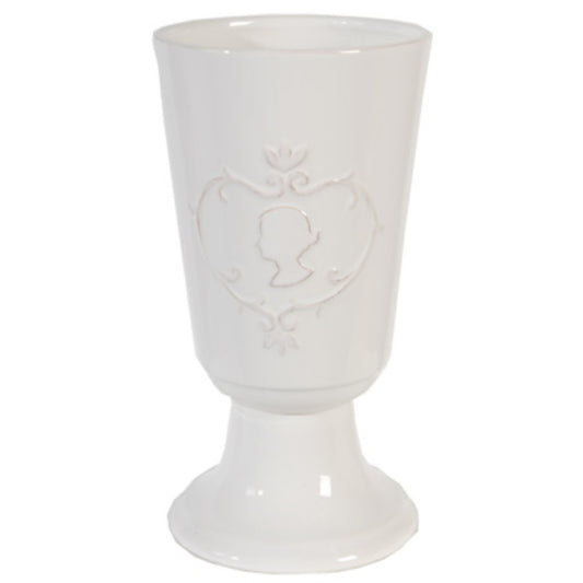 Trophy Snowy Vase ,White By Benzara | Vases |  Modishstore 