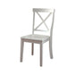 Wooden Armless Side Chair, White, Pack Of 2 By Benzara | Dining Chairs | Modishstore - 2