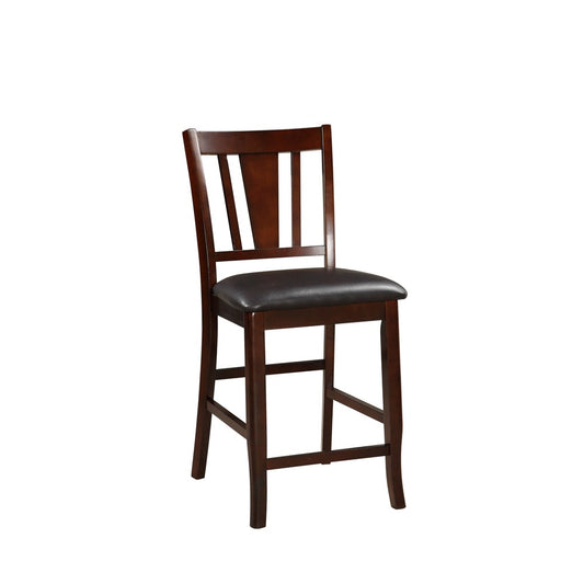 Wooden High Chair, Dark Brown & Black, Set Of 2 By Benzara | Counter Stools | Modishstore