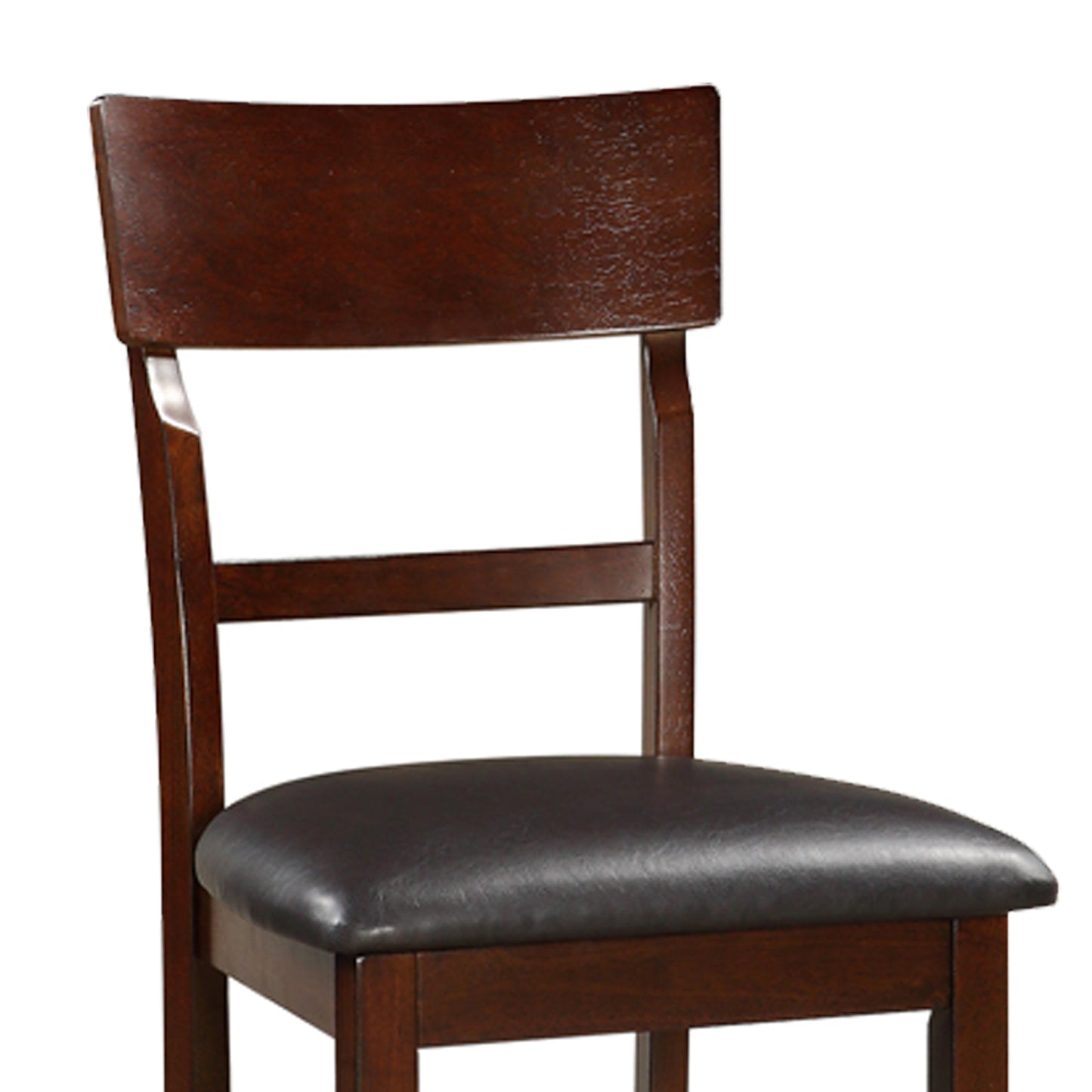 Wooden Counter Height Chair, Dark Brown, Set Of 2 By Benzara | Armchairs | Modishstore - 6