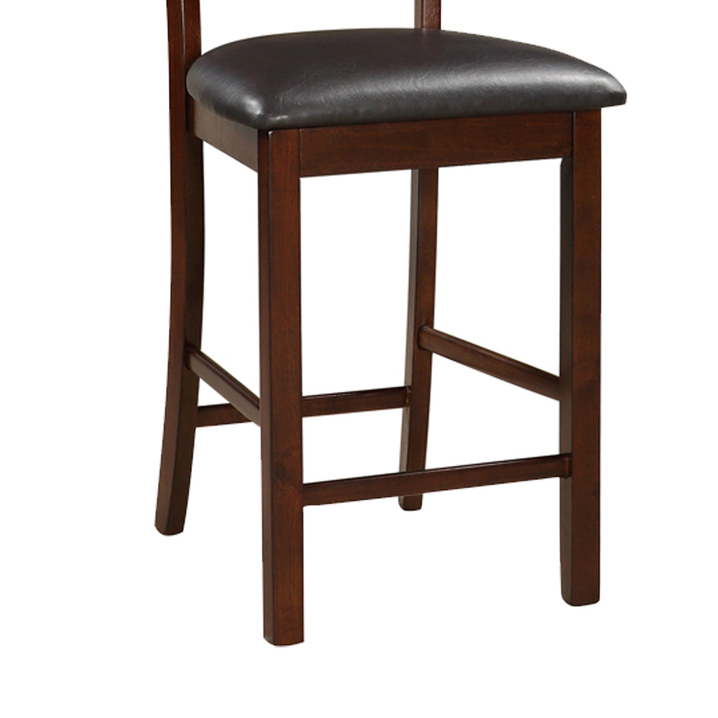 Wooden Counter Height Chair, Dark Brown, Set Of 2 By Benzara | Armchairs | Modishstore - 4