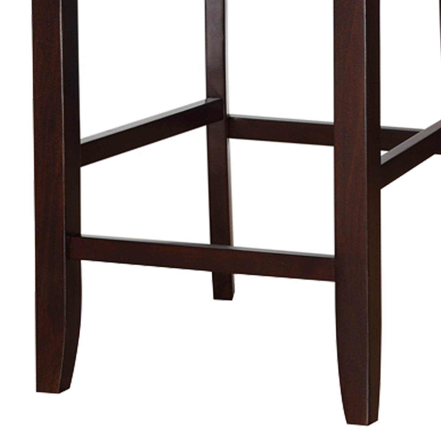 Classic Wooden Armless High Chair, Brown & Black, Set Of 2 By Benzara | Counter Stools | Modishstore - 2