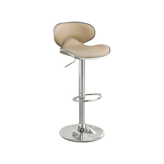 Bar Stool With Gas Lift Brown And Silver Set Of 2  By Benzara | Bar Stools |  Modishstore 
