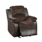 Polyurethane Rocker Recliner In Choco Suede Brown By Benzara | Chairs & Recliners | Modishstore