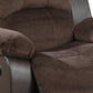 Polyurethane Rocker Recliner In Choco Suede Brown By Benzara | Chairs & Recliners | Modishstore - 2