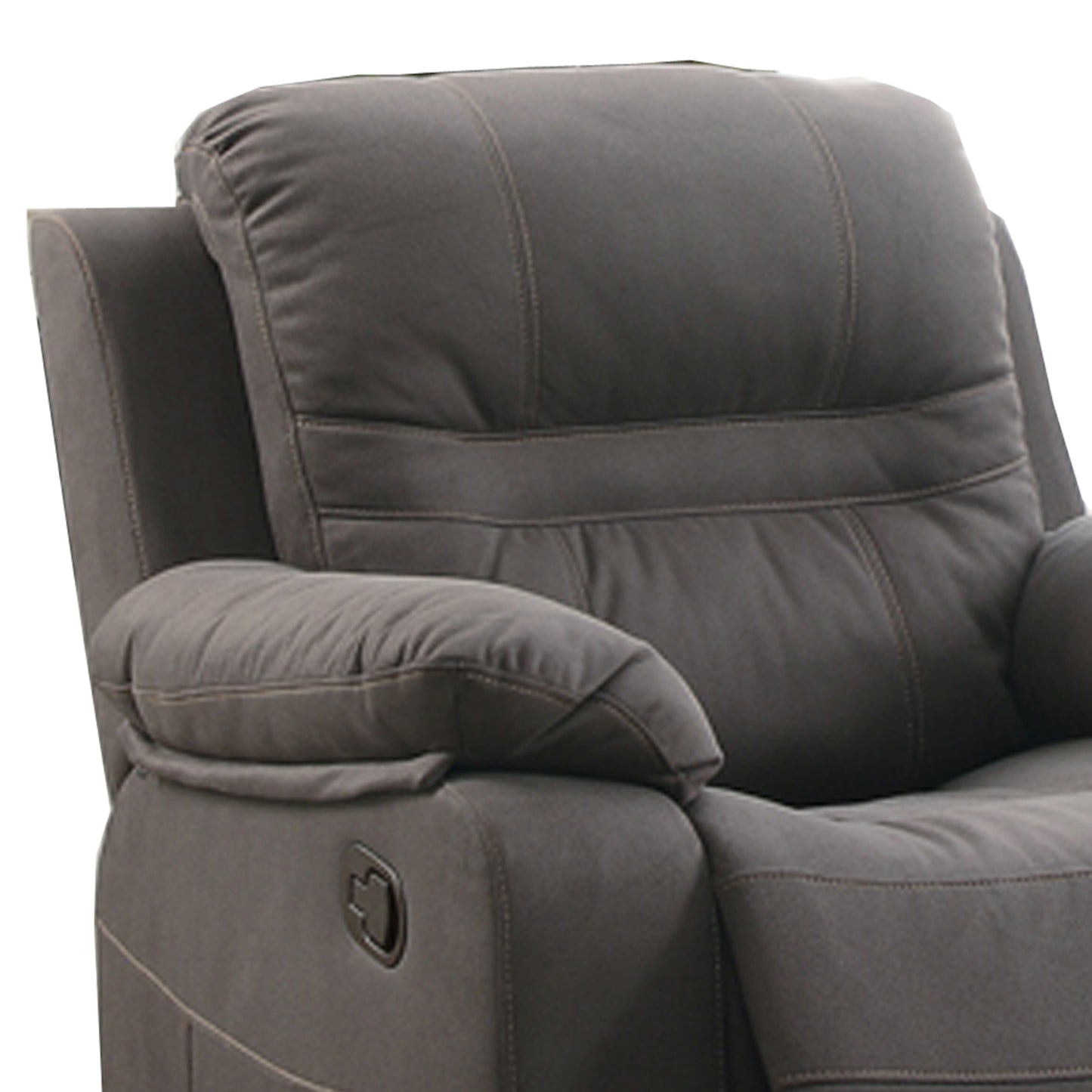 Leatherette Rocker Recliner In Gray By Benzara | Chairs & Recliners | Modishstore - 5