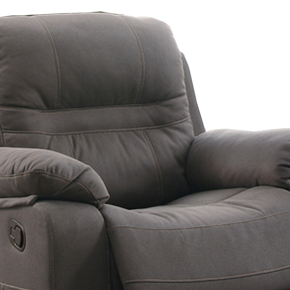 Leatherette Rocker Recliner In Gray By Benzara | Chairs & Recliners | Modishstore - 2