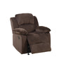 Rocker Recliner In Choco Brown Suede Fabric By Benzara | Chairs & Recliners | Modishstore - 6